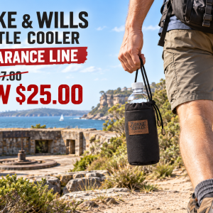 Burke & Wills Single Drink Cooler — 12oz Insulated Oilskin Design