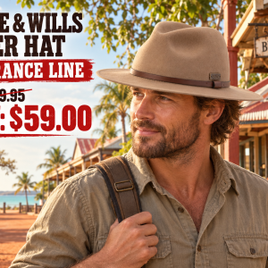 Burke & Wills Ryder Hat — 100% Wool Felt Outback Hat