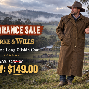 Burke & Wills Stockmans Coat — Long Oilskin Unisex Jacket
