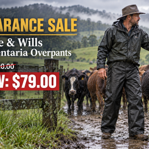 New Burke & Wills Carpentaria Overpants Oilskin Pants