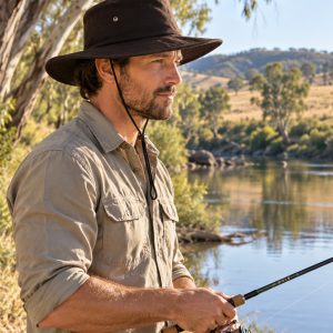 Burke & Wills Flinders Hat — 9oz Oilskin, 7.5cm Wide Brim