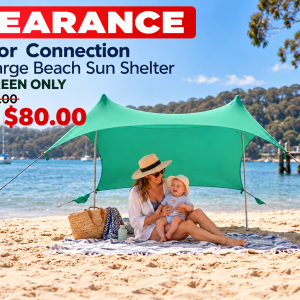 New Outdoor Connection Fiesta Large Beach Sun Shelter
